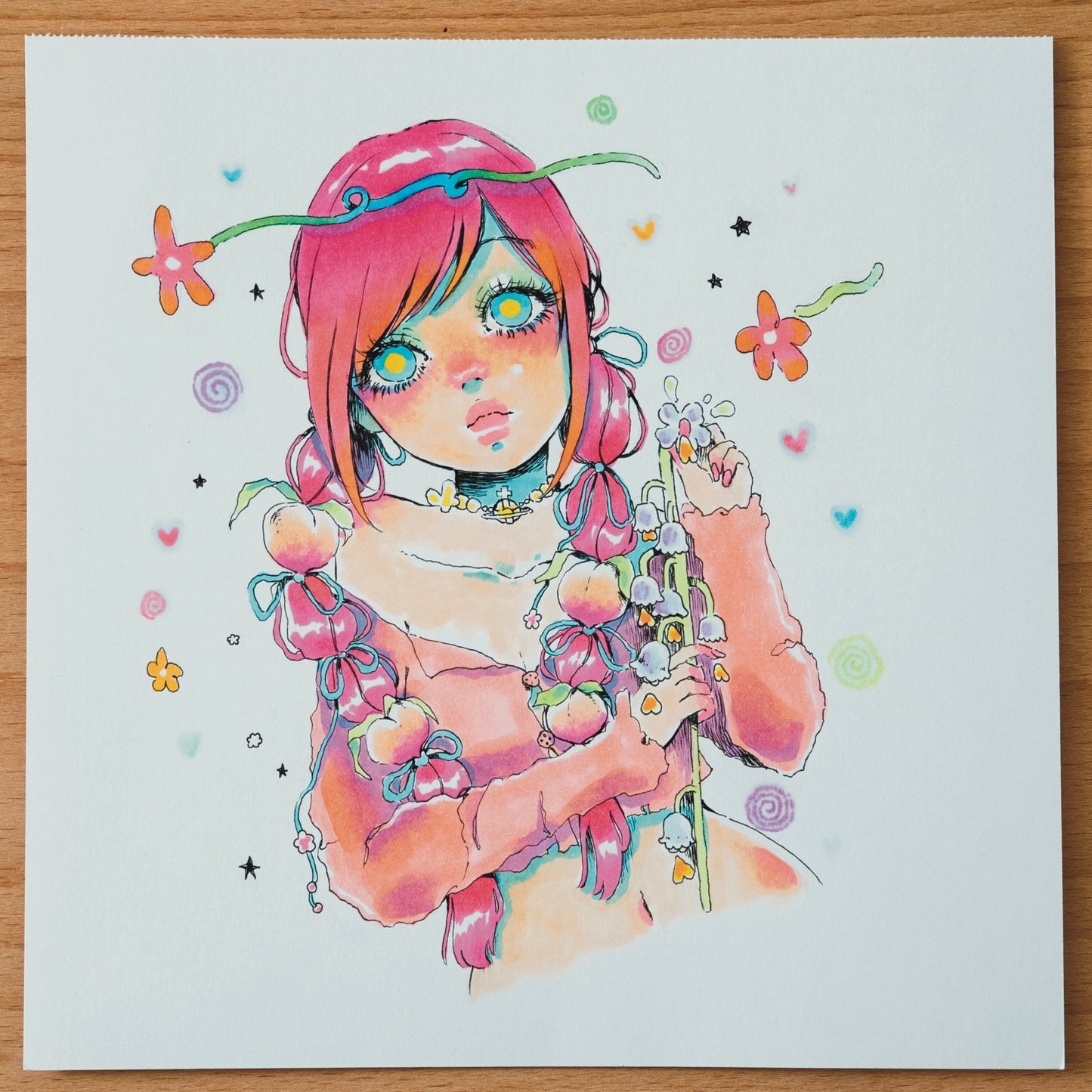 "Peach girl” Original Illustration
